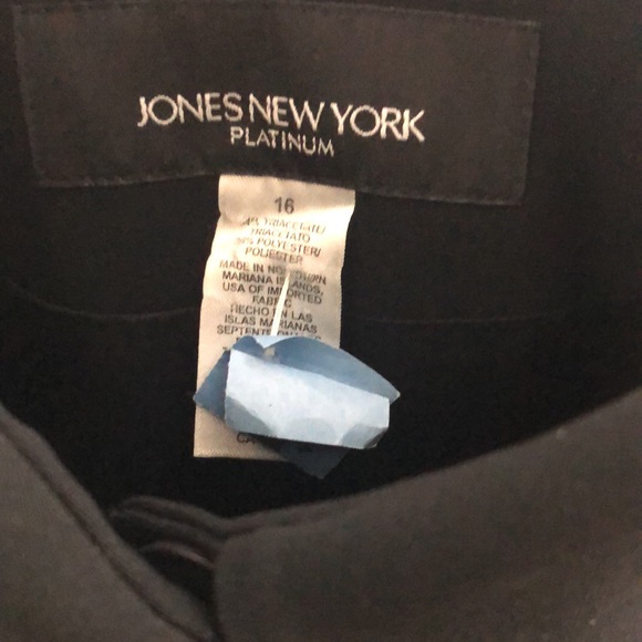 Jones New York Platinum Button Front Blazer Black 16 - Picture 2 of 8